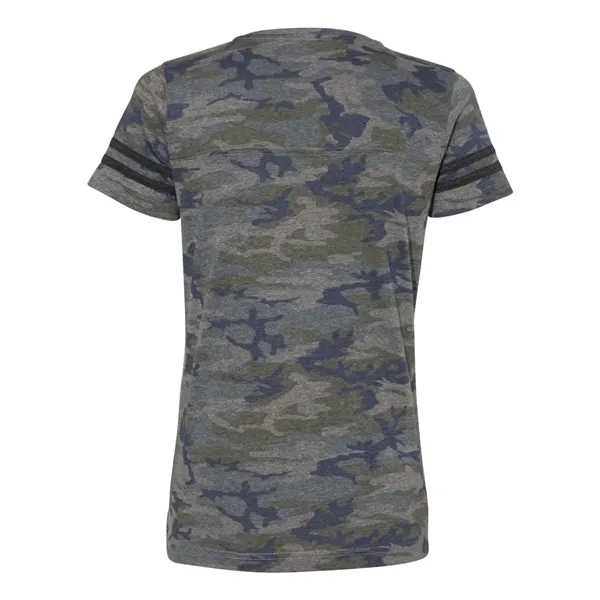 LAT Women's Football V-Neck Fine Jersey Tee - LAT Women's Football V-Neck Fine Jersey Tee - Image 6 of 26