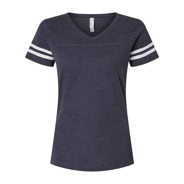 LAT Women's Football V-Neck Fine Jersey Tee - LAT Women's Football V-Neck Fine Jersey Tee - Image 13 of 26