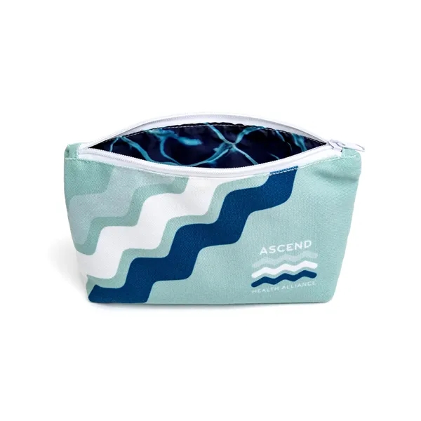 Full Color Recycled Canvas Gusset Pouch - Full Color Recycled Canvas Gusset Pouch - Image 1 of 3