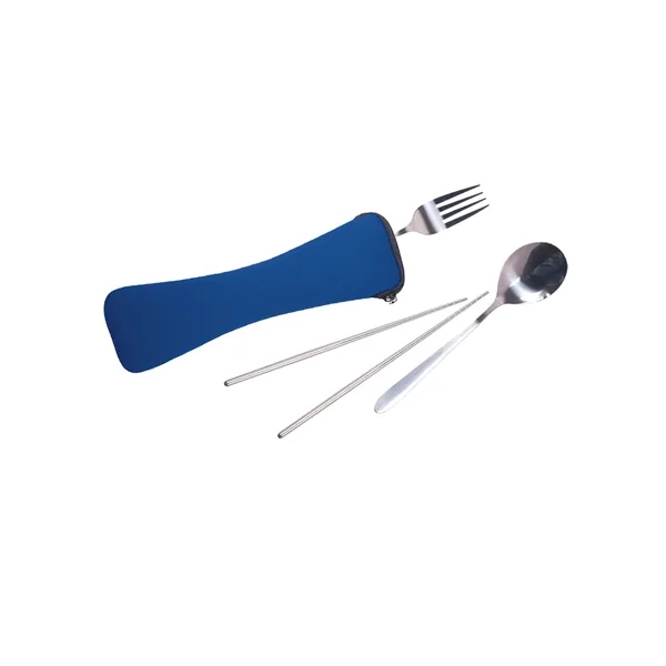 Travel Cutlery Set In Zip Pouch - Travel Cutlery Set In Zip Pouch - Image 4 of 5