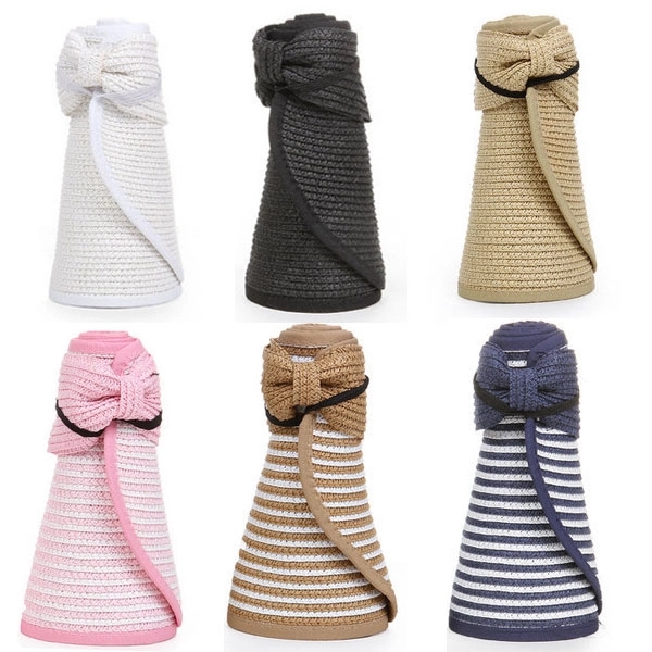 Foldable Roll Up Beach Straw Hat - Foldable Roll Up Beach Straw Hat - Image 3 of 3