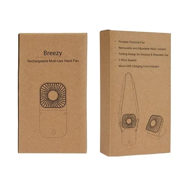 Breezy Rechargeable Multi-Use Hand Fan - Breezy Rechargeable Multi-Use Hand Fan - Image 7 of 8