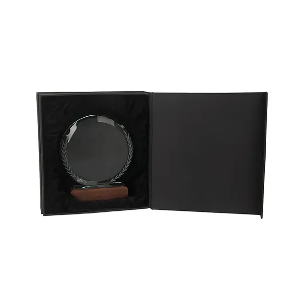 Redondo Crystal Award with Wood Base - Redondo Crystal Award with Wood Base - Image 3 of 5