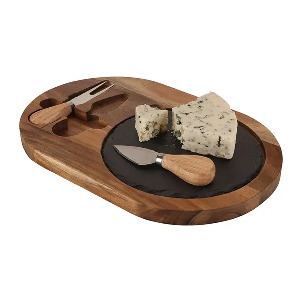 Bon Appetit Slate Cheese Set - Bon Appetit Slate Cheese Set - Image 2 of 4