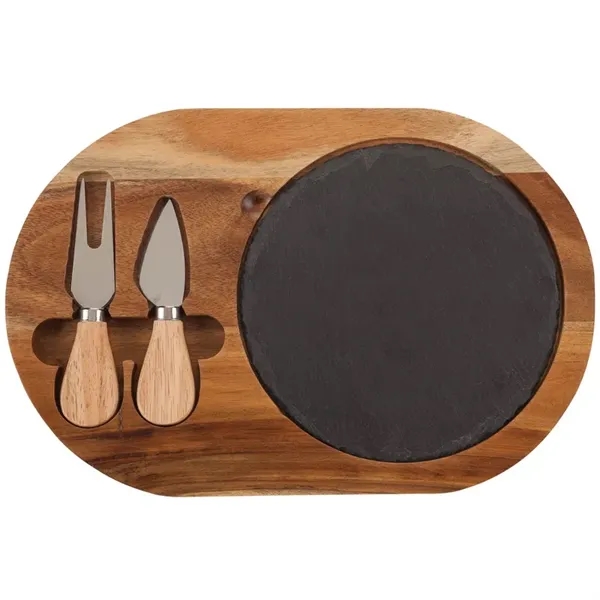 Bon Appetit Slate Cheese Set - Bon Appetit Slate Cheese Set - Image 4 of 4