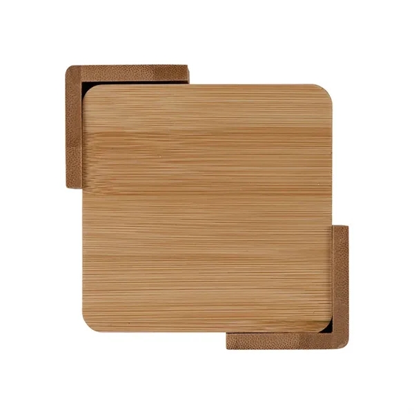 Brandon IV 4-Piece Bamboo Coaster Set - Brandon IV 4-Piece Bamboo Coaster Set - Image 2 of 9