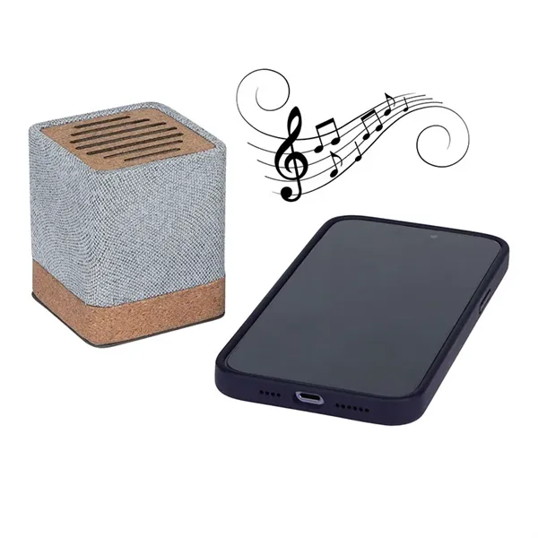 Grayson 5W RPET & Cork Wireless Speaker - Grayson 5W RPET & Cork Wireless Speaker - Image 7 of 9