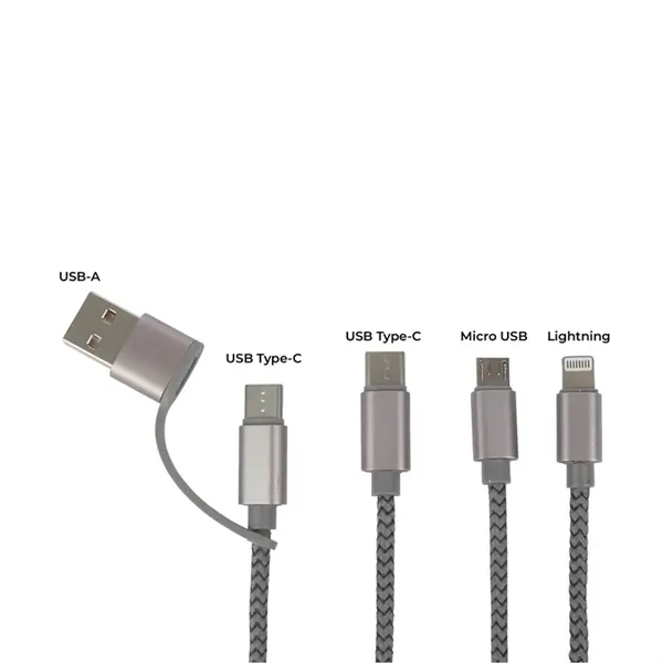 Virgo 9' RPET 5-in-1 Charging Cable - Virgo 9' RPET 5-in-1 Charging Cable - Image 2 of 6