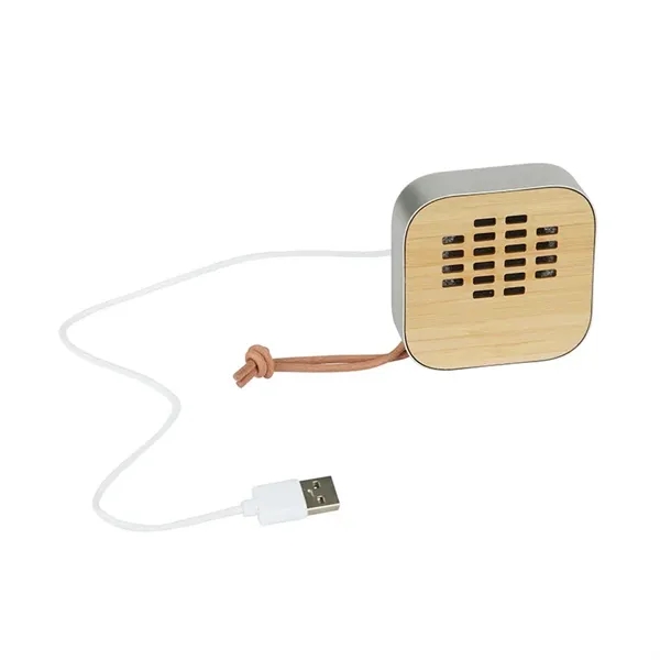 Asher 3W Recycled Aluminum / Bamboo Wireless Speaker - Asher 3W Recycled Aluminum / Bamboo Wireless Speaker - Image 3 of 7