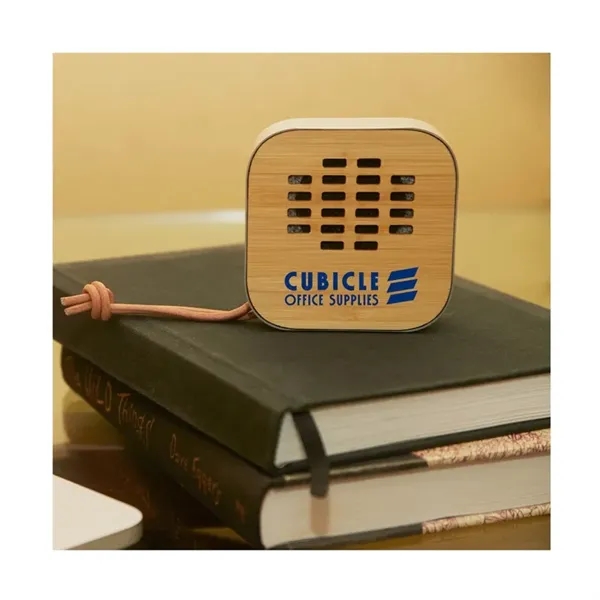 Asher 3W Recycled Aluminum / Bamboo Wireless Speaker - Asher 3W Recycled Aluminum / Bamboo Wireless Speaker - Image 5 of 7