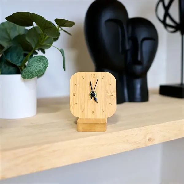 Cade Bamboo Desk Clock - Cade Bamboo Desk Clock - Image 6 of 8