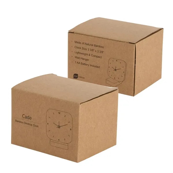 Cade Bamboo Desk Clock - Cade Bamboo Desk Clock - Image 7 of 8