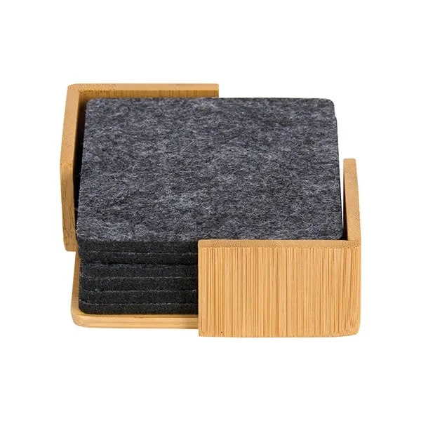 Redmond 6pc Recycled Felt Coaster Set - Redmond 6pc Recycled Felt Coaster Set - Image 6 of 6