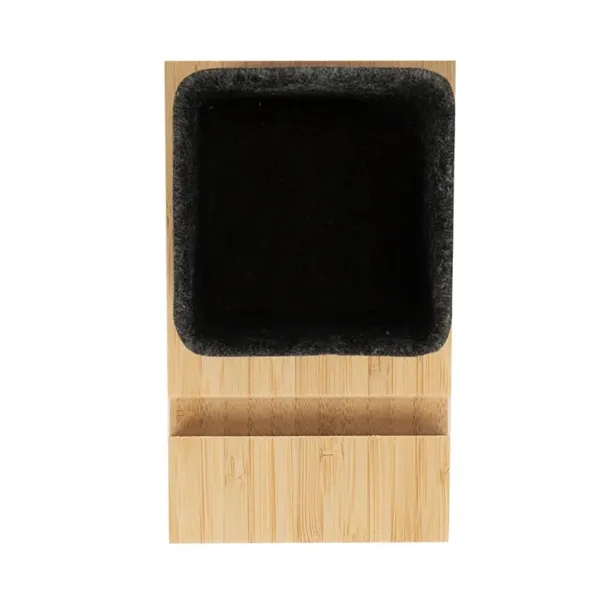 Renton Recycled Felt and Bamboo Pen/Device/Card Holder - Renton Recycled Felt and Bamboo Pen/Device/Card Holder - Image 7 of 7