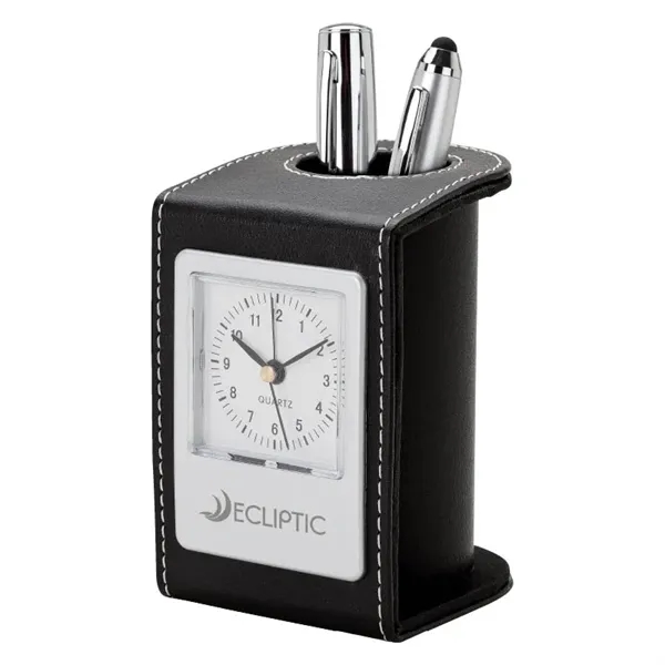 Alba Desk Clock & Pen Cup - Alba Desk Clock & Pen Cup - Image 1 of 3