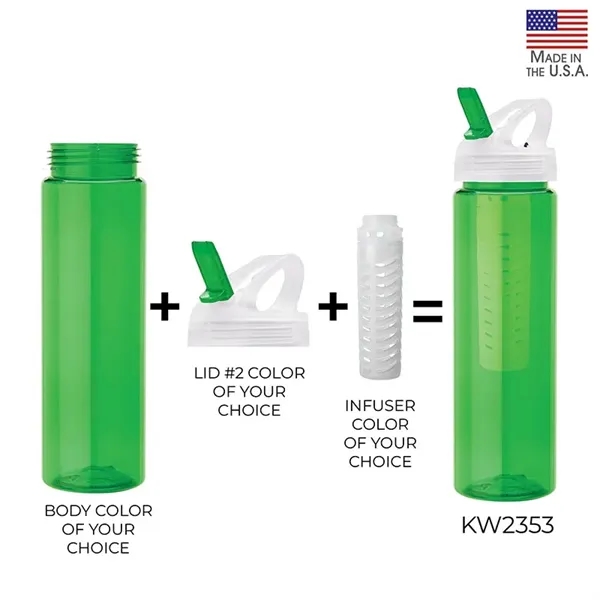 Newport 25 oz. PET Bottle with Flip Spout & Infuser - Newport 25 oz. PET Bottle with Flip Spout & Infuser - Image 2 of 5