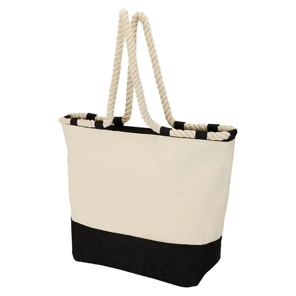 Barcelona Canvas & Jute Tote - Barcelona Canvas & Jute Tote - Image 1 of 8