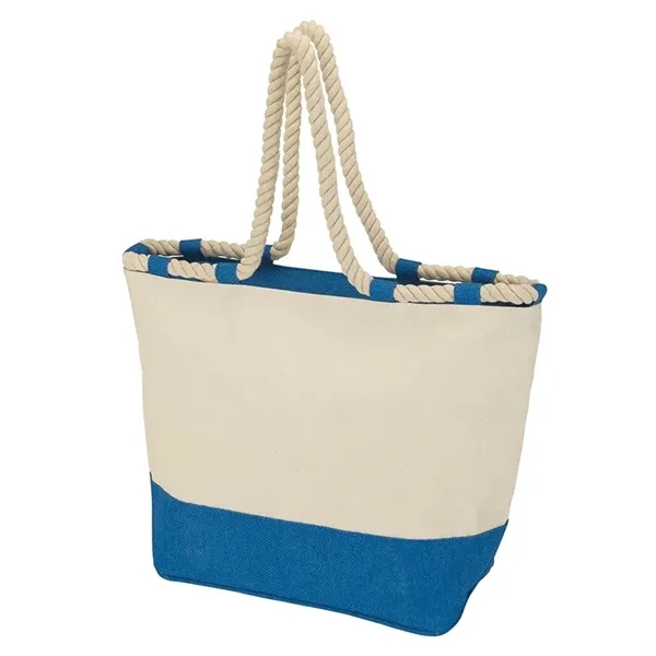 Barcelona Canvas & Jute Tote - Barcelona Canvas & Jute Tote - Image 5 of 8