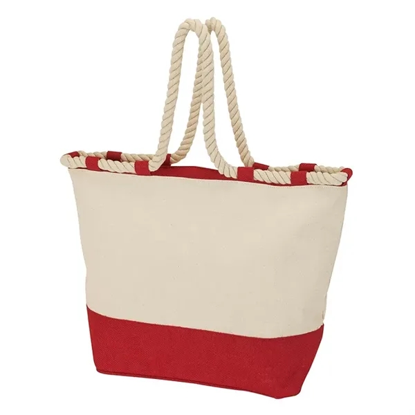Barcelona Canvas & Jute Tote - Barcelona Canvas & Jute Tote - Image 7 of 8