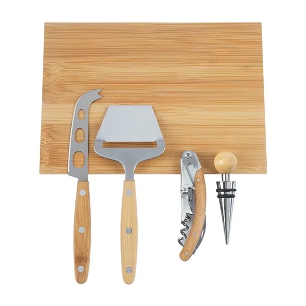 Laurelwood 4pc Cheese & Wine Tool Set - Laurelwood 4pc Cheese & Wine Tool Set - Image 3 of 6