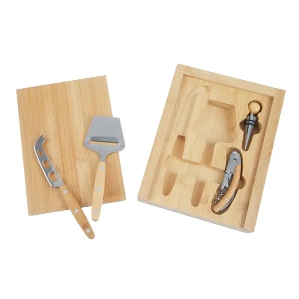 Laurelwood 4pc Cheese & Wine Tool Set - Laurelwood 4pc Cheese & Wine Tool Set - Image 4 of 6