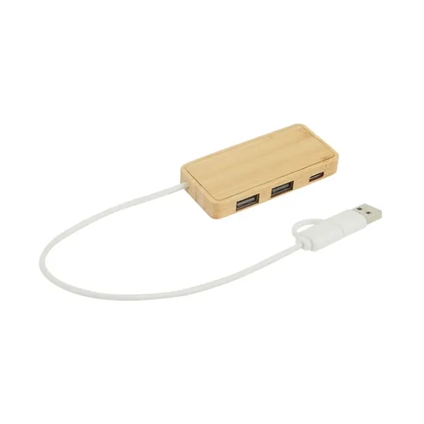 Douglas Bamboo Dual USB Hub - Douglas Bamboo Dual USB Hub - Image 2 of 7