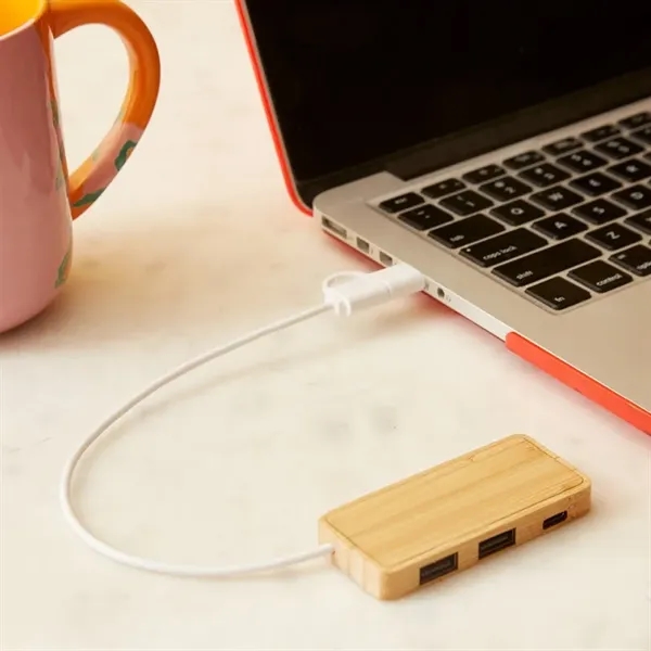 Douglas Bamboo Dual USB Hub - Douglas Bamboo Dual USB Hub - Image 6 of 7