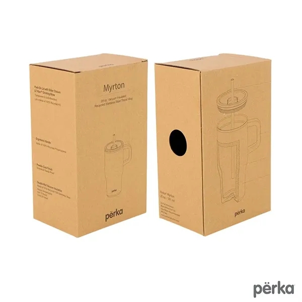 Perka® Myrton 20 oz. Double Wall, Recycled Stainless Stee... - Perka® Myrton 20 oz. Double Wall, Recycled Stainless Stee... - Image 8 of 28