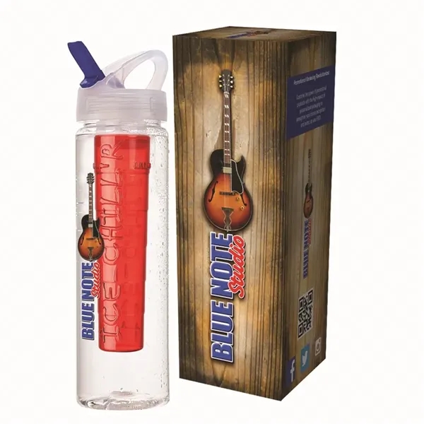 Newport 25 oz. PET Bottle with Flip Spout & Ice Stick - Newport 25 oz. PET Bottle with Flip Spout & Ice Stick - Image 1 of 7