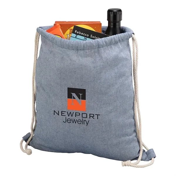 Huron Recycled Cotton Drawstring Tote - Huron Recycled Cotton Drawstring Tote - Image 4 of 11