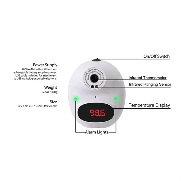 Tempo II Wall Mounted Infrared Thermometer - Tempo II Wall Mounted Infrared Thermometer - Image 1 of 4