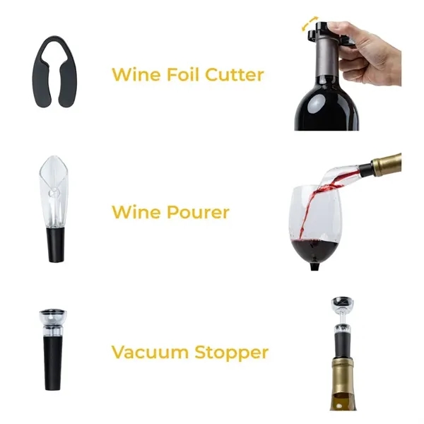 Carignan 6-Piece Electric Wine Set - Carignan 6-Piece Electric Wine Set - Image 3 of 6