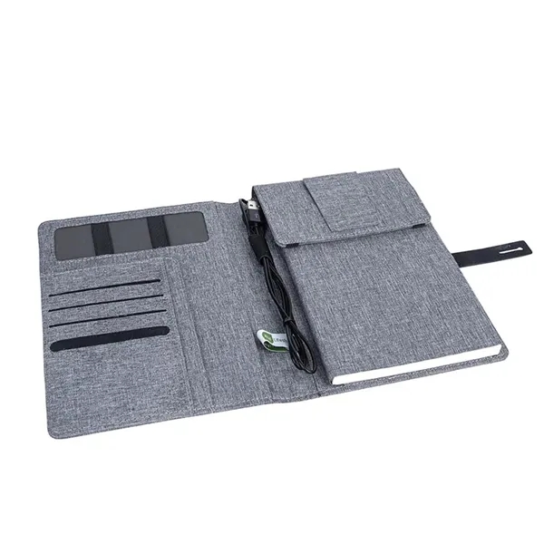 Binghamton RPET Padfolio w/ Wireless Phone Charger - Binghamton RPET Padfolio w/ Wireless Phone Charger - Image 4 of 6