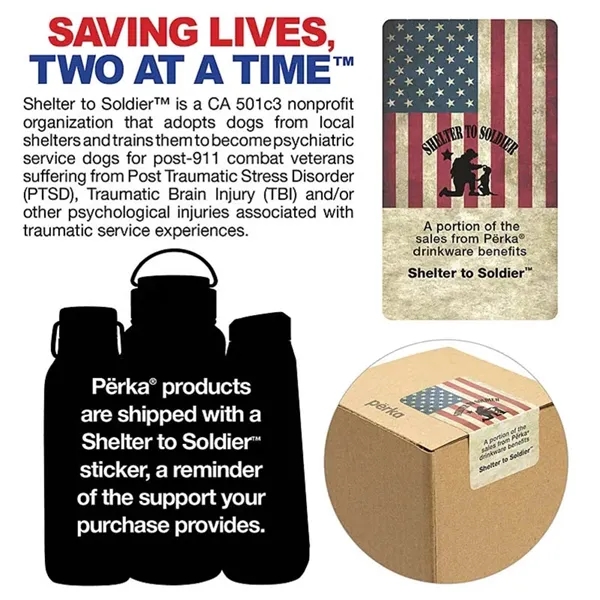 Perka® Axton 20 oz. Double Wall, Stainless Steel Bottle - Perka® Axton 20 oz. Double Wall, Stainless Steel Bottle - Image 16 of 24