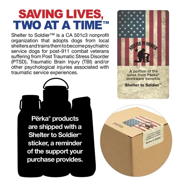 Perka® Roak 24 oz. 304 SS Bottle w/ Copper Lining - Perka® Roak 24 oz. 304 SS Bottle w/ Copper Lining - Image 4 of 12