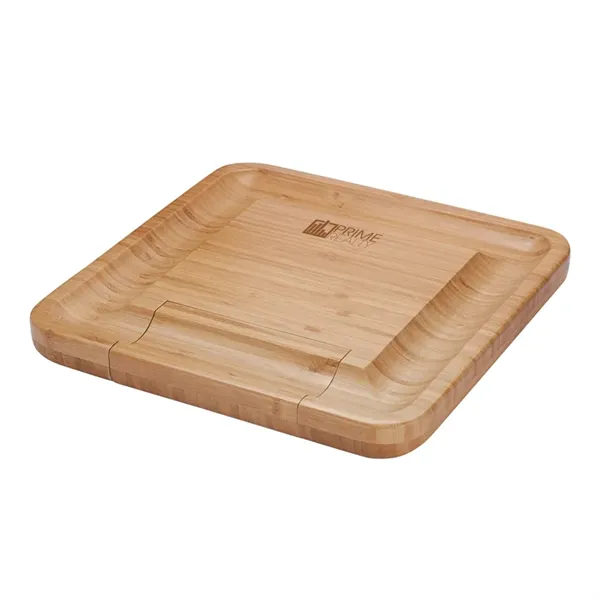Lorenzi 4-Piece Bamboo Cheese Tray - Lorenzi 4-Piece Bamboo Cheese Tray - Image 4 of 5