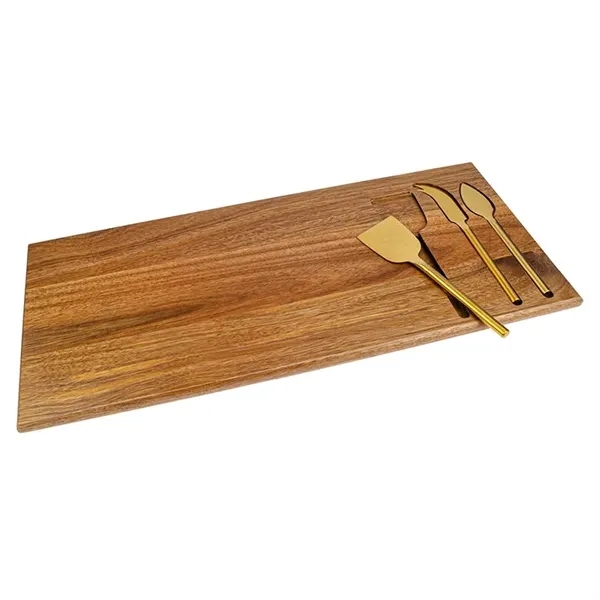 Wright 4-Piece Acacia Wood Serving Set - Wright 4-Piece Acacia Wood Serving Set - Image 2 of 7