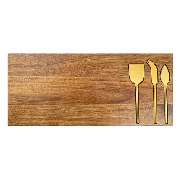 Wright 4-Piece Acacia Wood Serving Set - Wright 4-Piece Acacia Wood Serving Set - Image 7 of 7