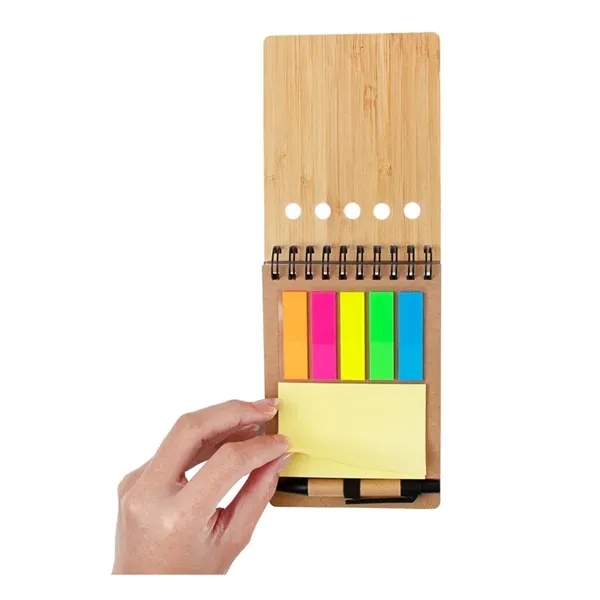 Ridgecrest 3-in-1 Bamboo Jotter w/Pen - Ridgecrest 3-in-1 Bamboo Jotter w/Pen - Image 3 of 6