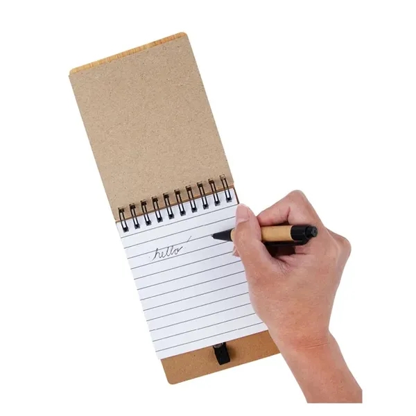 Ridgecrest 3-in-1 Bamboo Jotter w/Pen - Ridgecrest 3-in-1 Bamboo Jotter w/Pen - Image 5 of 6