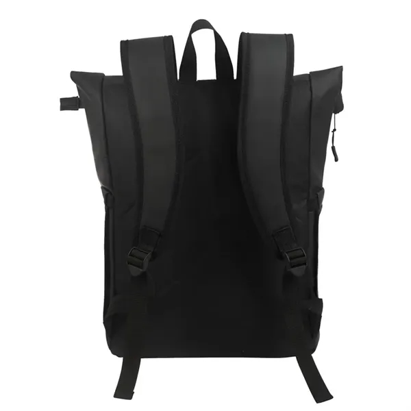 Casey PU Roll-Top Laptop Backpack - Casey PU Roll-Top Laptop Backpack - Image 6 of 14