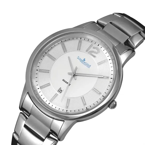 Men's Silver Stainless Steel 3 Hand Men's Silver Stainles... - Men's Silver Stainless Steel 3 Hand Men's Silver Stainles... - Image 1 of 2