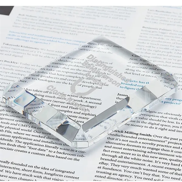 Prato Rectangle Crystal Paperweight - Prato Rectangle Crystal Paperweight - Image 4 of 6