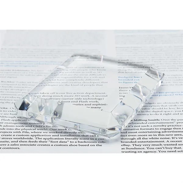 Prato Rectangle Crystal Paperweight - Prato Rectangle Crystal Paperweight - Image 5 of 6