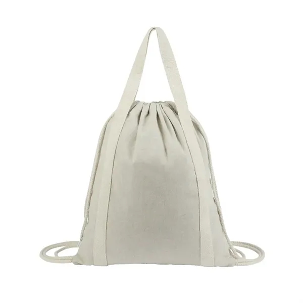 Renew II 9 oz. Recycled Cotton Drawstring Bag - Renew II 9 oz. Recycled Cotton Drawstring Bag - Image 5 of 10