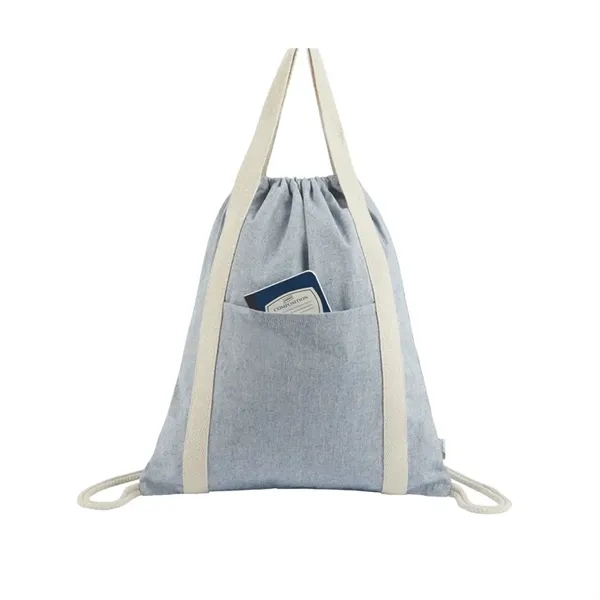Renew II 9 oz. Recycled Cotton Drawstring Bag - Renew II 9 oz. Recycled Cotton Drawstring Bag - Image 8 of 10
