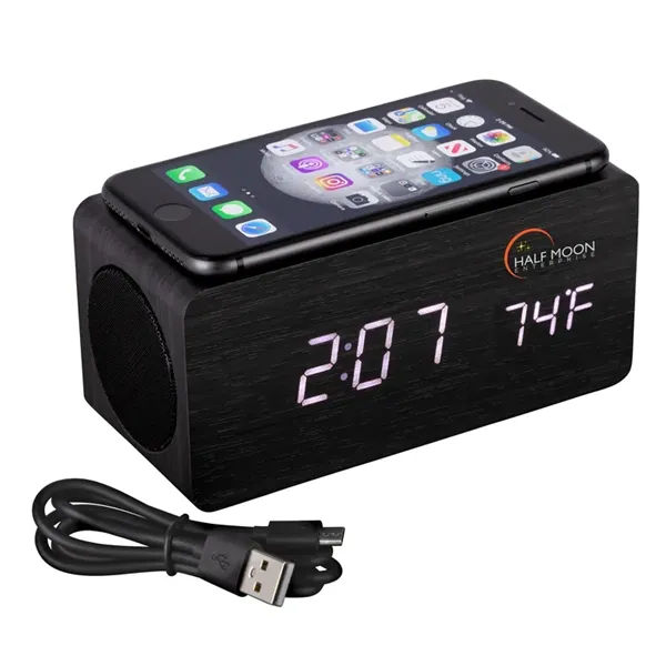 Opus Wireless Charging Speaker w/ Clock - Opus Wireless Charging Speaker w/ Clock - Image 6 of 9