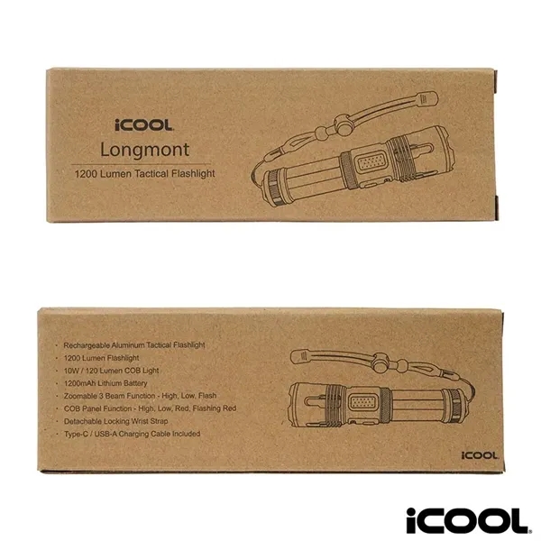 iCOOL Longmont Rechargeable 1000-Lumen Aluminum Tactical ... - iCOOL Longmont Rechargeable 1000-Lumen Aluminum Tactical ... - Image 7 of 8