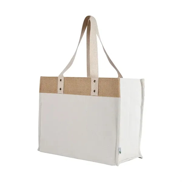 Sophia Canvas Tote With Jute Trim - Sophia Canvas Tote With Jute Trim - Image 2 of 9