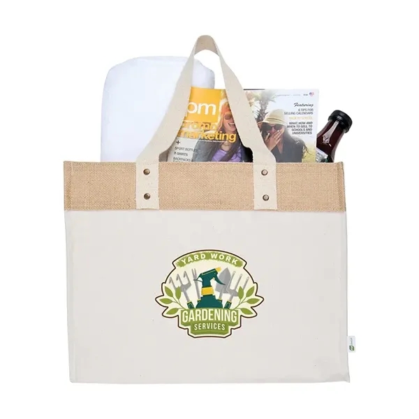 Sophia Canvas Tote With Jute Trim - Sophia Canvas Tote With Jute Trim - Image 4 of 9